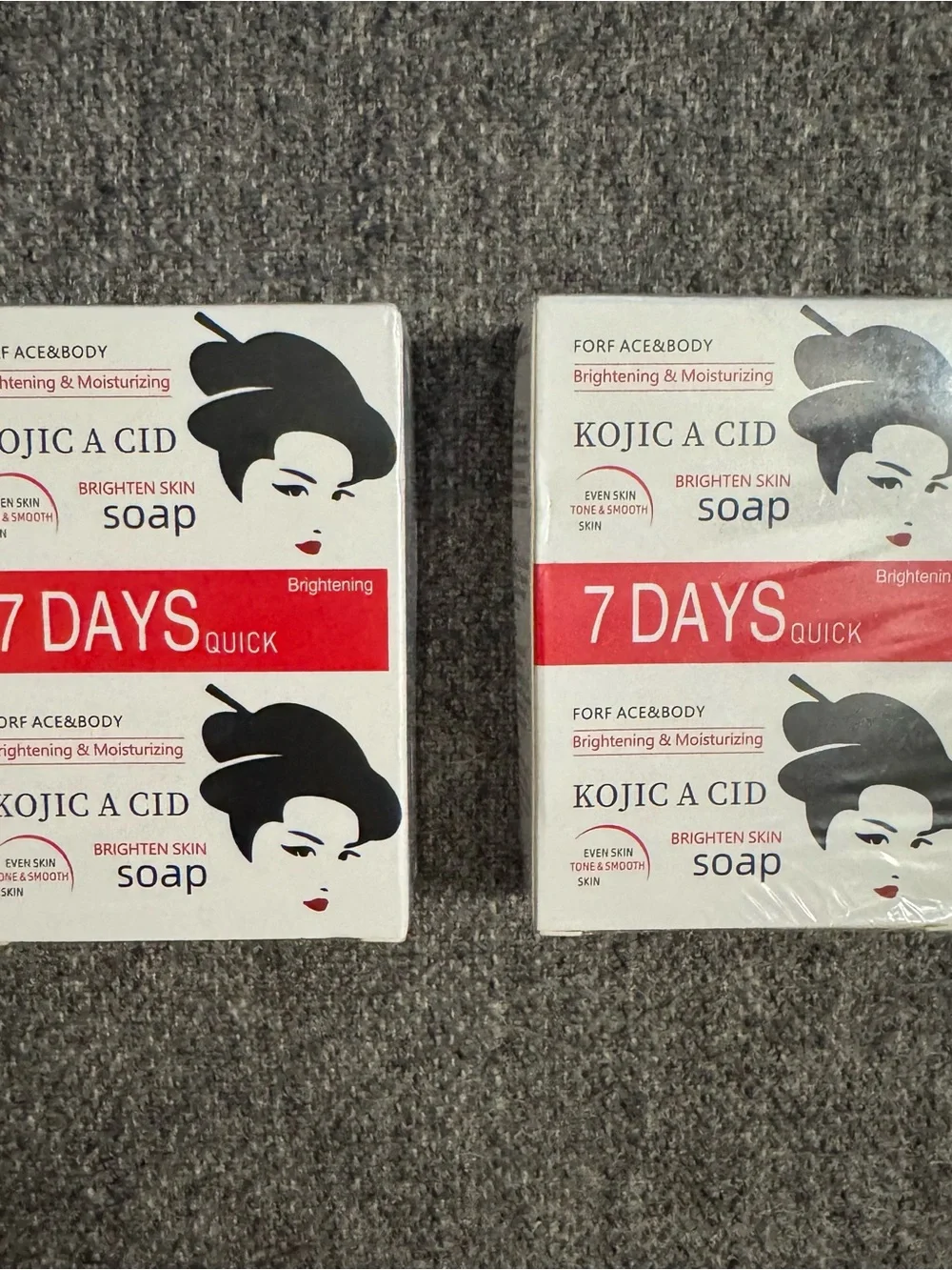 NEW FORF Kojic Acid Brightening / Moisturizing Bar Soap 2-Pack